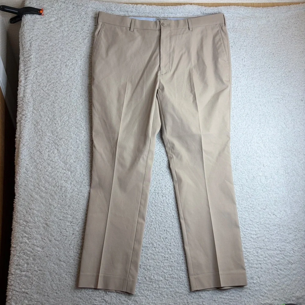 Peter Millar eb66 Classic Fit Pants Mens 38x30 (29) Tan Performance Golf Chino